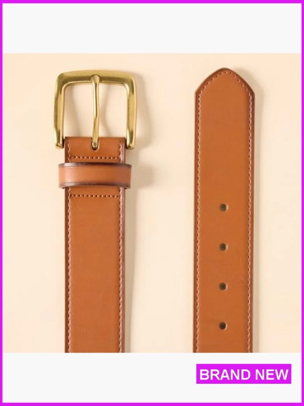 Raw Edge Jeans Belt Classic Casual Everyday Accessory Sturdy Buckle 1.6 Inch